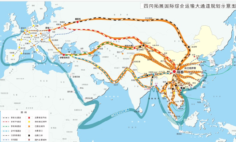 &ldquo;十四五&rdquo;期间四向拓展国际综合运输大通道规划示意图.png